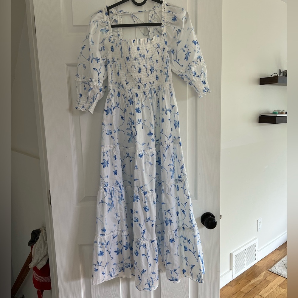 Hill House Home Blue Botanical Dress